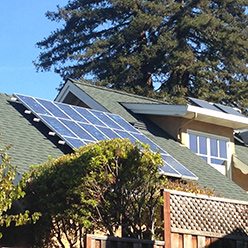 photo of solar panels on home