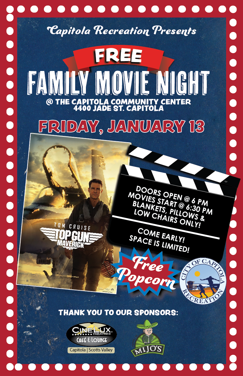 Movie Night Top Gun Maverick City of Capitola California