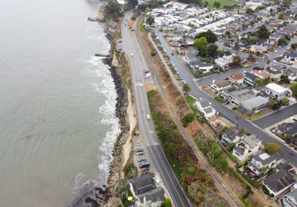Overhead view of Cliff Drive