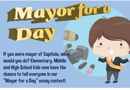 mayor for a day essay contest masthead image
