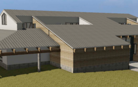 Concept rendering of Community Center Building
