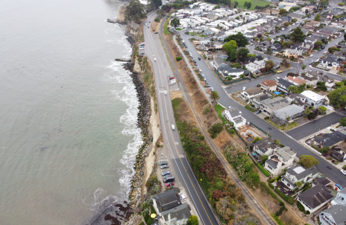 Overhead view of Cliff Drive