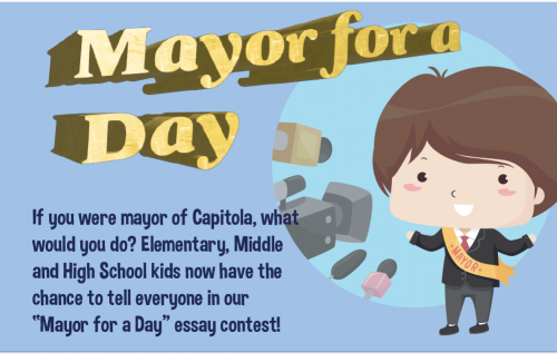 mayor for a day essay contest masthead image