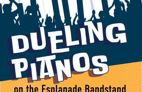 Graphic image promoting Dueling Pianos concerts in 2026