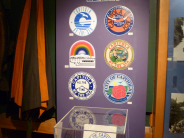 Display of historic Capitola logos.