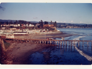 Color photo of Capitola Wharf circa 1965 view from cliff
