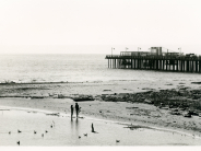 View of Capitola wharf from the beach looking North