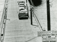Photo of Capitola wharf circa 1973 with cars parked