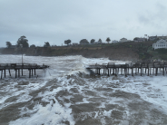 Section of Capitola Wharf destroyed by storm