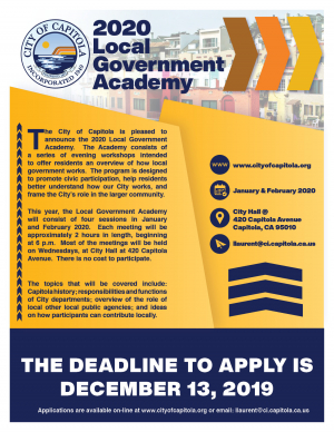 Local Government Academy Flyer