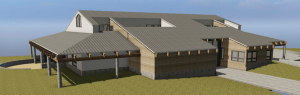 Concept rendering of Community Center Building